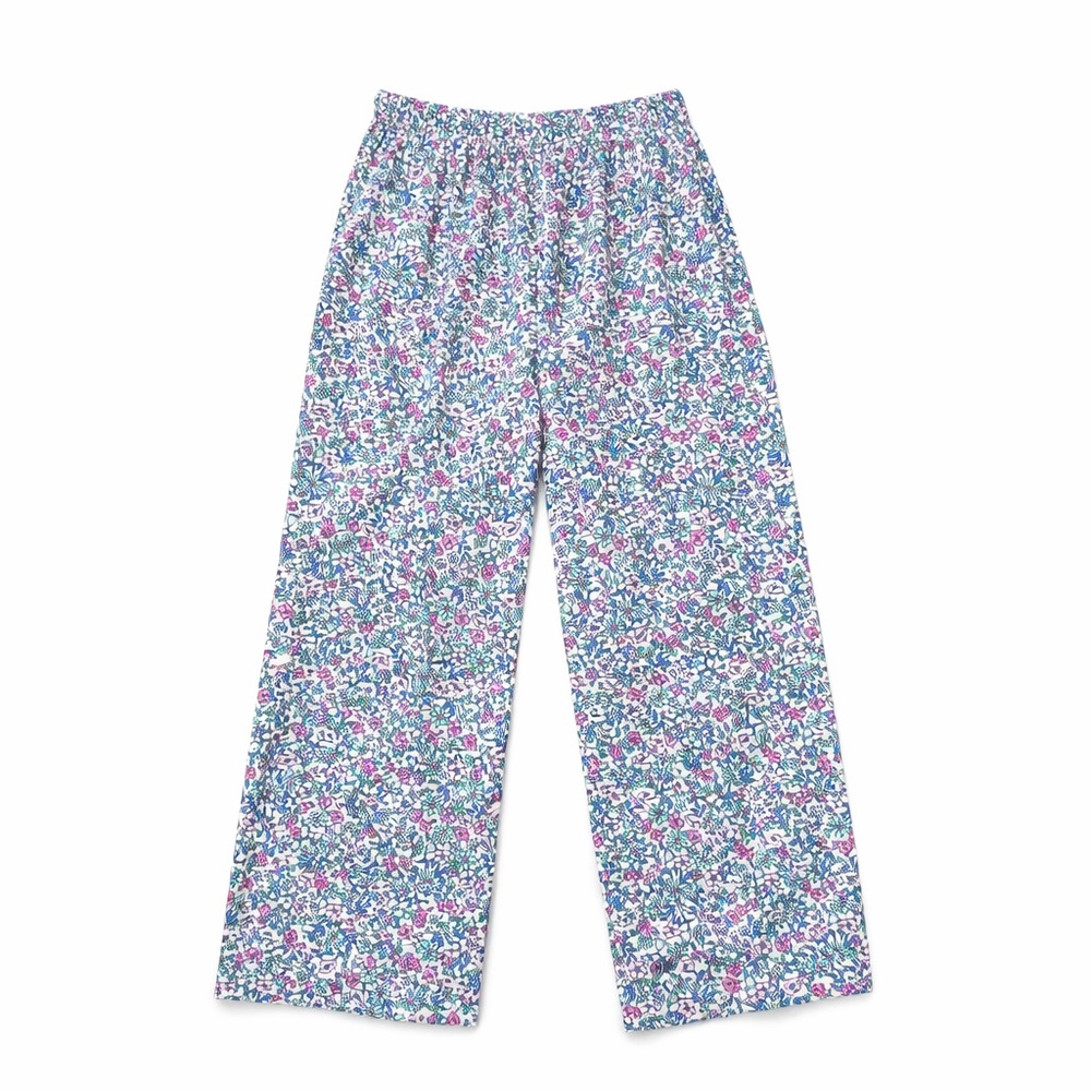 Btween Girls Floral Wide Leg Pants Size 7 Excellent Condition